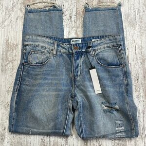 William Rast NWT My Ex’s Distressed Button Fly Raw Hem Jeans Size 26